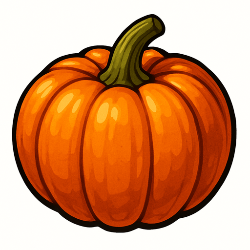 pumpkin.
In-Game asset.  2d.  High contrast.  No shadows. Realistic