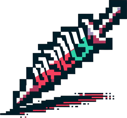 colored text saying (DEADLY). sharp dagger edges around the text. pixelated. 8 bit. retro Single Game Texture. In-Game asset. 2d. Blank background. High contrast. No shadows.