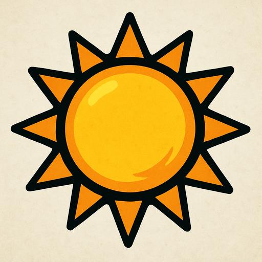 Sun.
In-Game asset.  2d.  High contrast.  No shadows