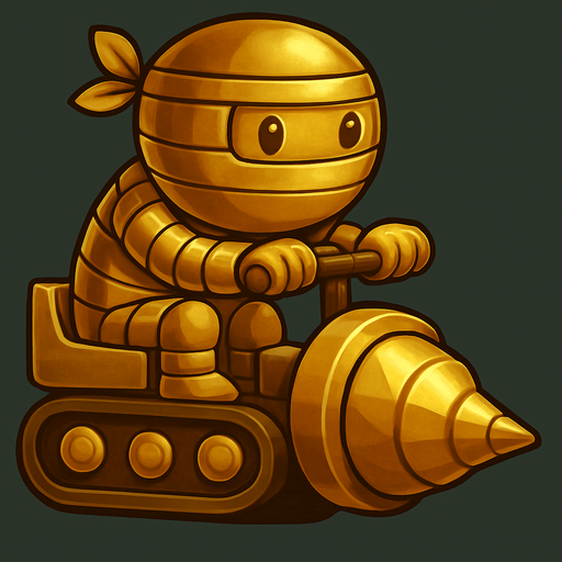 Same ninja character, with gold color