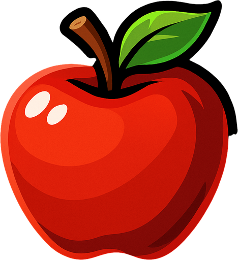 just apple picture..
In-Game asset.  2d.  High contrast.  No shadows