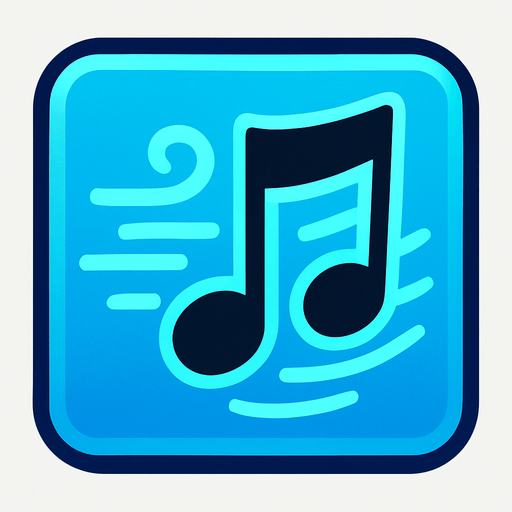 Generame una boton con dentro de forma de una nota musical con efectos de  viento.
In-Game asset.  2d.  High contrast.  No shadows