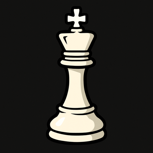 White King Chess.
In-Game asset.  2d.  High contrast.  No shadows
