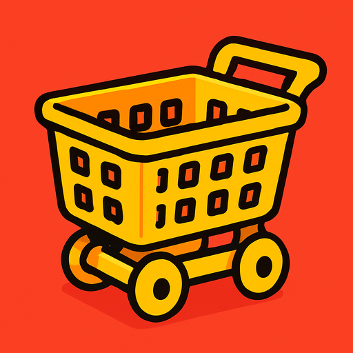 Market sepeti sarı renk oyuncak gibi.
In-Game asset.  2d.  High contrast.  No shadows