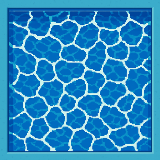 Dame una piscina, solo el afua con estilo 16 bits.
In-Game asset.  2d.  High contrast.  No shadows