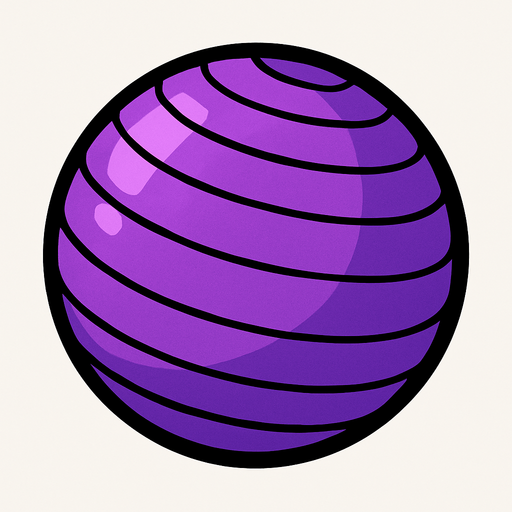 yoga ball.
In-Game asset.  2d.  High contrast.  No shadows