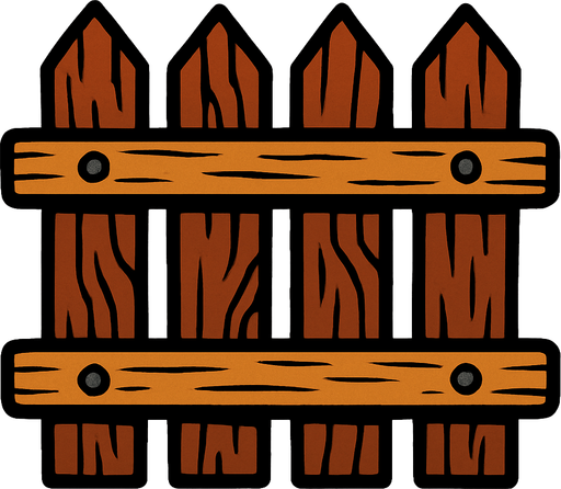 fence.
In-Game asset.  2d.  High contrast.  No shadows