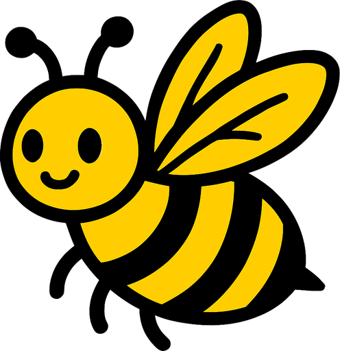 Abeille jaune.
In-Game asset.  2d.  High contrast.  No shadows
