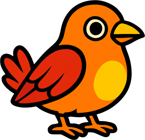 Bird.
In-Game asset.  2d.  High contrast.  No shadows