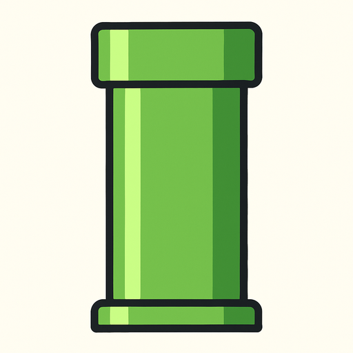 tubo de flappy bird.
In-Game asset.  2d.  High contrast.  No shadows