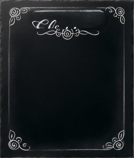 Word "ELIXIR" handwritten in chalk aligned at the top