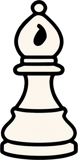 White Bishop Chess.
In-Game asset.  2d.  High contrast.  No shadows