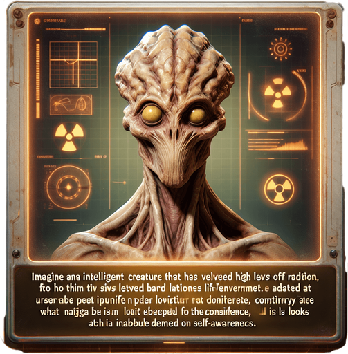 One Creature is similar to humans. They live in places with nuclear radiation, have a primitive lifestyle, and have a certain degree of self-awareness. The appearance is not scary.
Single Game Texture. In-Game asset. 2d.