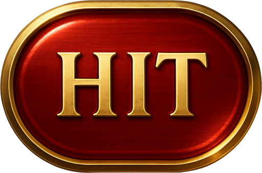 Crea un asset visual para el botón 'HIT' (Pedir Carta) para la mesa de Blackjack de lujo.

Objetivo: Un botón claro y elegante que permita al jugador pedir otra carta, coherente con la opulencia del casino.

Diseño:

Forma: Óvalo o rectángulo con bordes suaves, prominente y fácil de pulsar.

Texto Central: La palabra 'HIT' (o 'PEDIR') en mayúsculas, con tipografía audaz, limpia y elegante de casino.

Color: Base en un color que transmita acción, como un rojo rubí vibrante o un naranja ámbar, con acabado metálico o pulido.

Borde: Un borde brillante en dorado o plateado.

Efectos (si Upit lo permite):

Sutil efecto de relieve o biselado para darle profundidad.

Un ligero brillo o resplandor que lo haga destacar.

Textura que simule metal pulido o un material lujoso.

Fondo: Asset independiente con fondo transparente..
In-Game asset.  2d.  High contrast.  No shadows