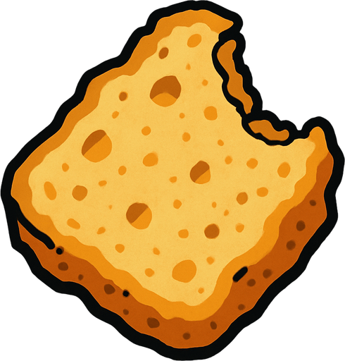 miga de pan.
In-Game asset.  2d.  High contrast.  No shadows