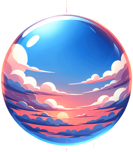 Agrega una esfera que dentro contenga un cielo.
Single Game Texture.  In-Game asset.  2d.  Blank background.  High contrast.  No shadows