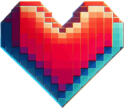 1 heart for lives in a video game
Single Game Texture. In-Game asset. 2d. Blank background. High contrast. No shadows.