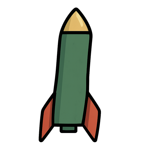 a bullet for the space ship player
. No background. Transparent background. Blank background. No shadows. 2d. In-Game asset. flat