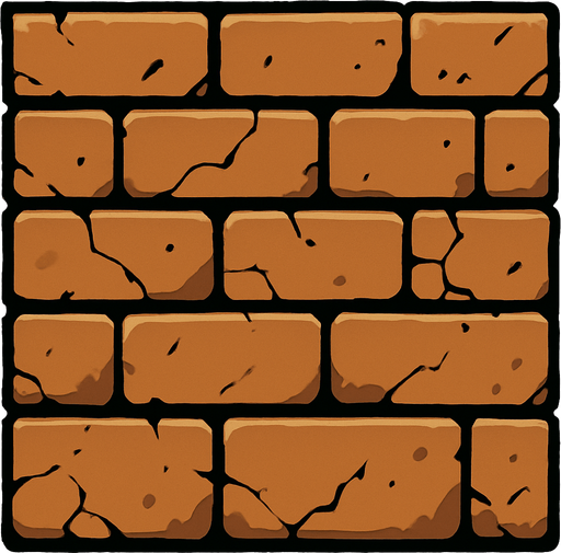 Wall.
In-Game asset.  2d.  High contrast.  No shadows