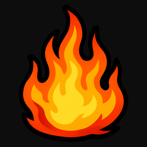 fire.
In-Game asset.  2d.  High contrast.  No shadows
