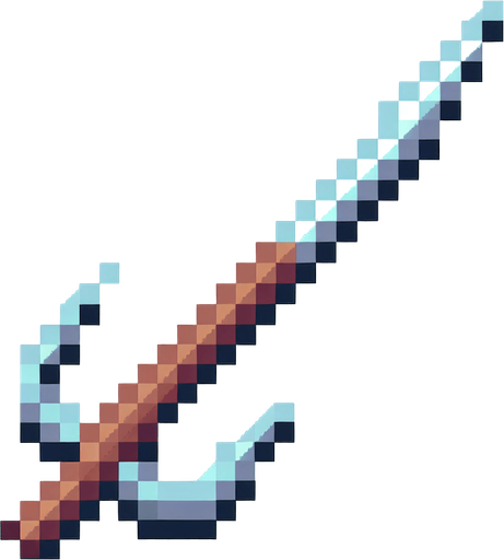 a pixel harpoon, vertical and looking up, retro like in pang games..
Single Game Texture. In-Game asset. 2d. Blank background. High contrast. No shadows.