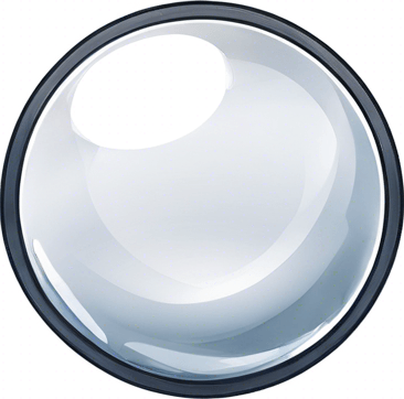 Bright white and gray bubble