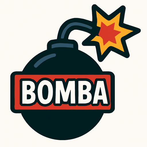 BOMBA.
In-Game asset.  High contrast.  No shadows
