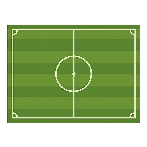Futbol sahası. No background. Transparent background. Blank background. No shadows. 2d. In-Game asset. flat