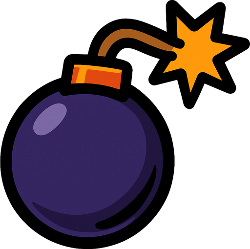 bomb.
In-Game asset.  2d.  High contrast.  No shadows
