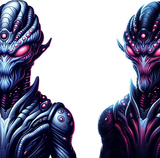 space enemy.
Single Game Texture.  In-Game asset.  2d.  Blank background.  High contrast.  No shadows