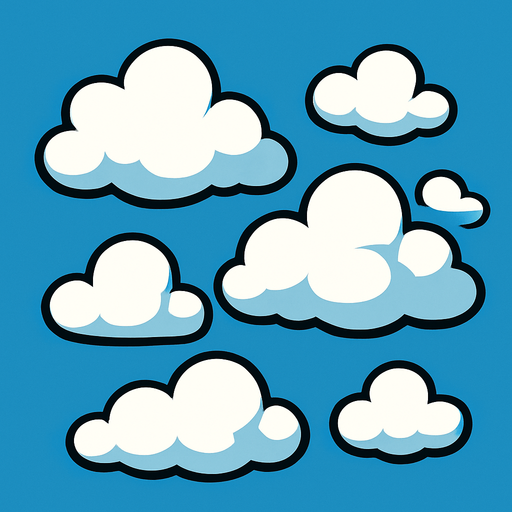 make clouds.
In-Game asset.  High contrast.  No shadows