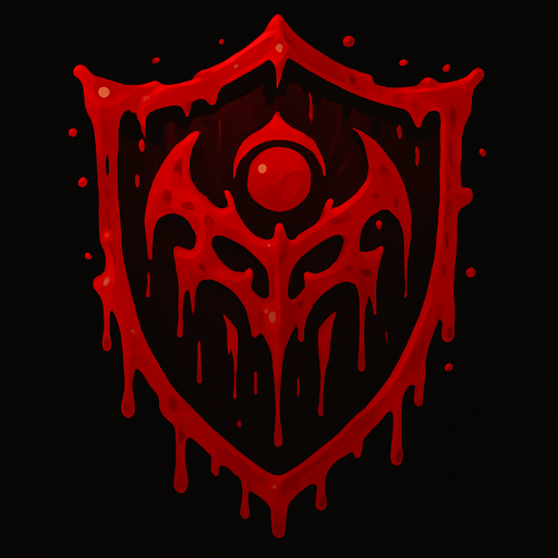 blood shield.
In-Game asset.  2d.  High contrast.  No shadows