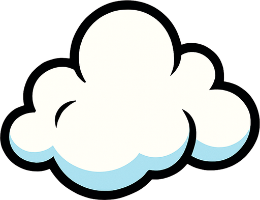 Cloud.
In-Game asset.  2d.  High contrast.  No shadows