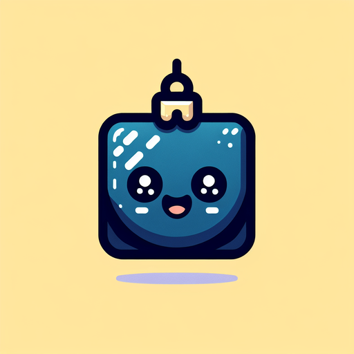 Perfectly square bright dark blue Christmas decoration with cute happyy face. Cartoon style. Cute art style. Simple vector style.