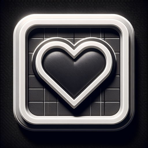 Heart icon.
Single Game Texture. In-Game asset. 2d. Blank background. High contrast. No shadows.