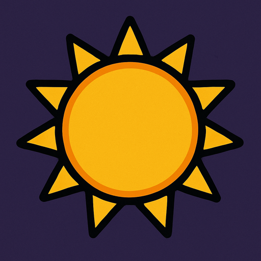 sun.
In-Game asset.  2d.  High contrast.  No shadows