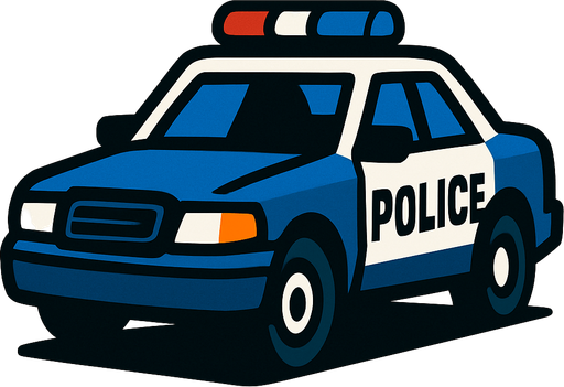 Police.
In-Game asset.  2d.  High contrast.  No shadows