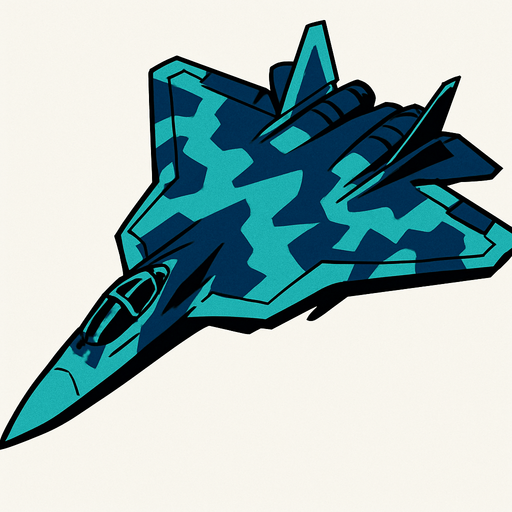 SU 57.
In-Game asset.  2d.  High contrast.  No shadows