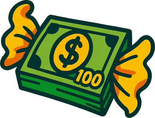 dollar paper is sweet
In-Game asset.  2d.  High contrast.  No shadows