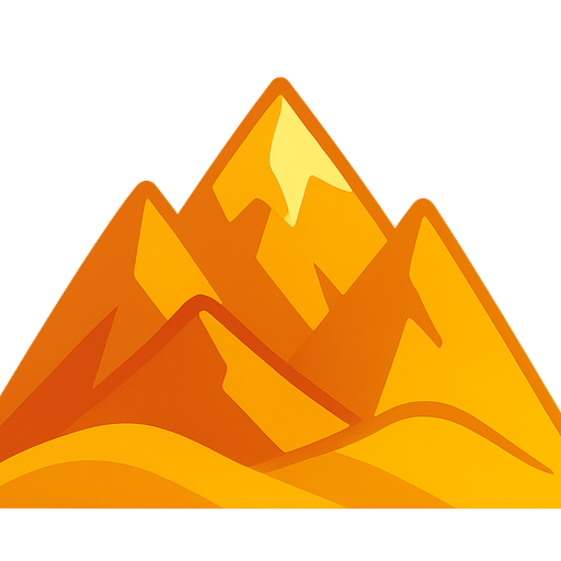 pack mountain, yellow, HD colors.
In-Game asset.  2d.  High contrast.  No shadows.no black lines