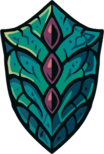 Chitin Shield.
In-Game asset.  2d.  High contrast.  No shadows