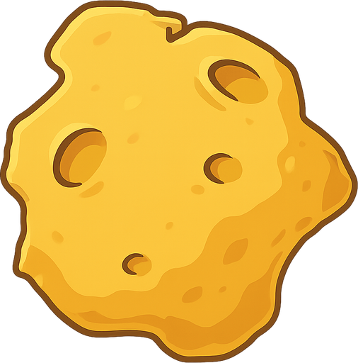 yellow meteor. No background. Transparent background. Blank background. No shadows. 2d. In-Game asset. flat