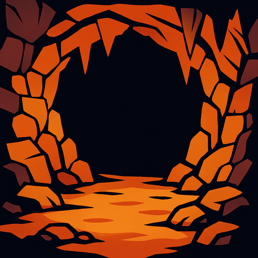 cave.
In-Game asset.  2d.  High contrast.  No shadows