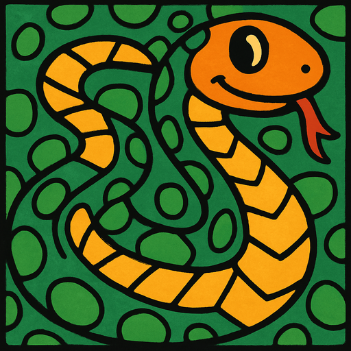 cartoon snake texture.
In-Game asset.  2d.  High contrast.  No shadows