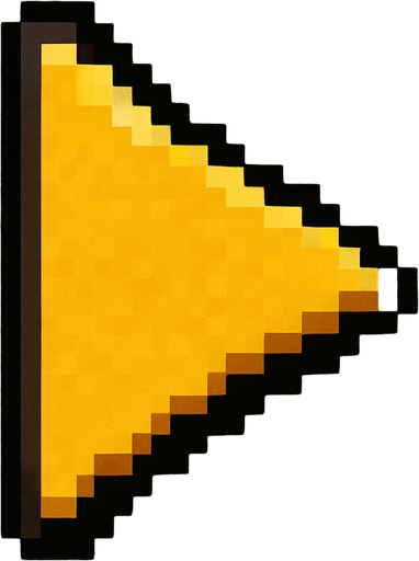 draw a left facing 2d pixel game button. Yellow. Like this ▶️.
In-Game asset.  2d.  High contrast.  No shadows