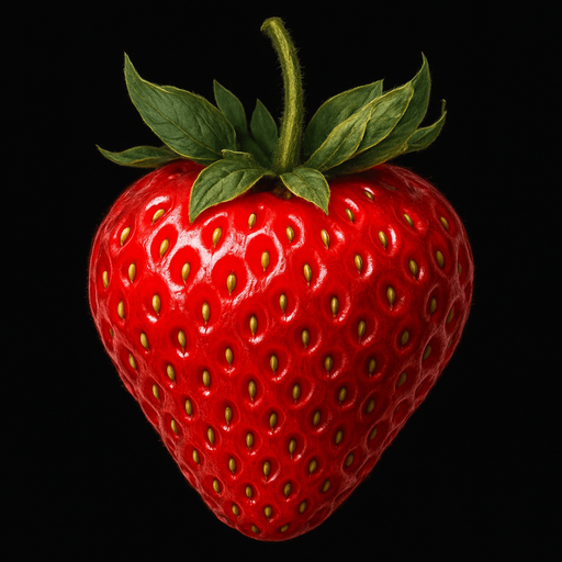 ultra realistic strawberry.
In-Game asset.  2d.  High contrast.  No shadows