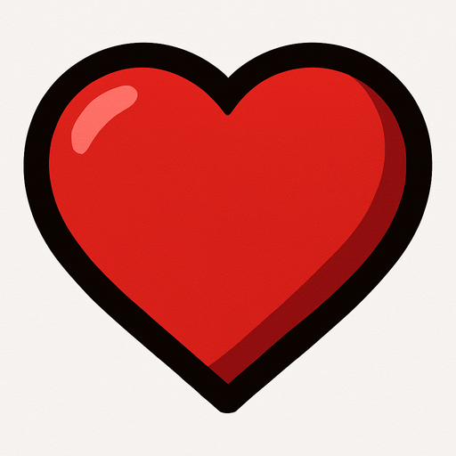 Heart.
In-Game asset.  2d.  High contrast.  No shadows