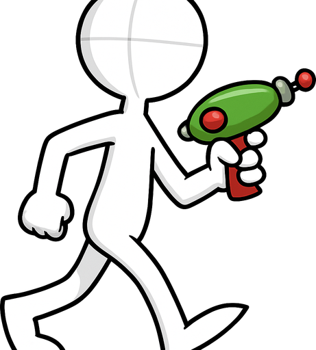 Add alien laser gun in hand