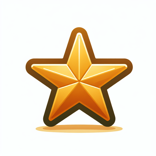 étoile dorée toute simple comme dans les commentaires d'un site web