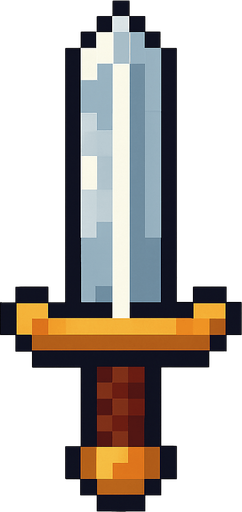 draw me pixel art sword.
In-Game asset.  2d.  High contrast.  No shadows